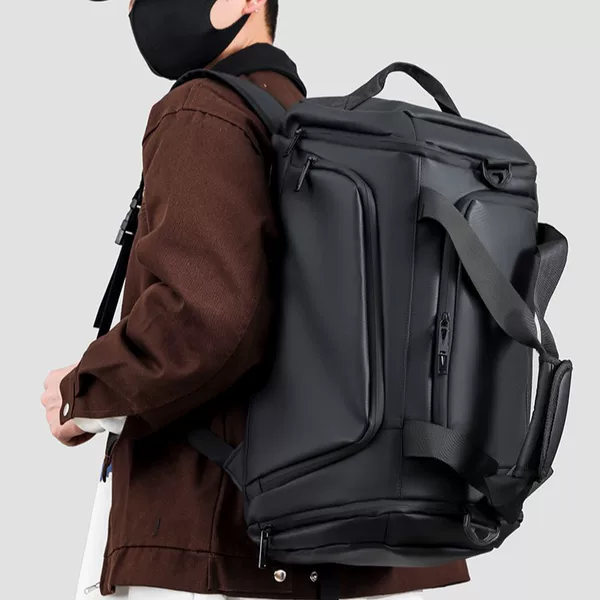 Multifunctional Fitness Bag, Men's Portable Cross-Body Travel Bag, Large-Capacity Short-Distance Business Trip Clothing Storage Luggage Bag
