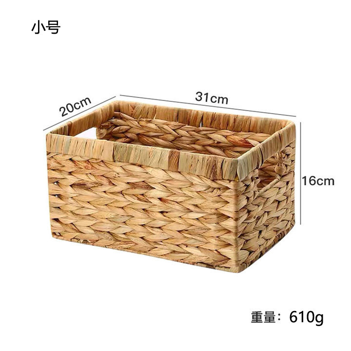 Cesta de almacenamiento de tela de paja de calabaza de agua personalizada de espejo, cesta de almacenamiento de tela de caña plegable, mesa de cocina, cesta de almacenamiento de bocadillos