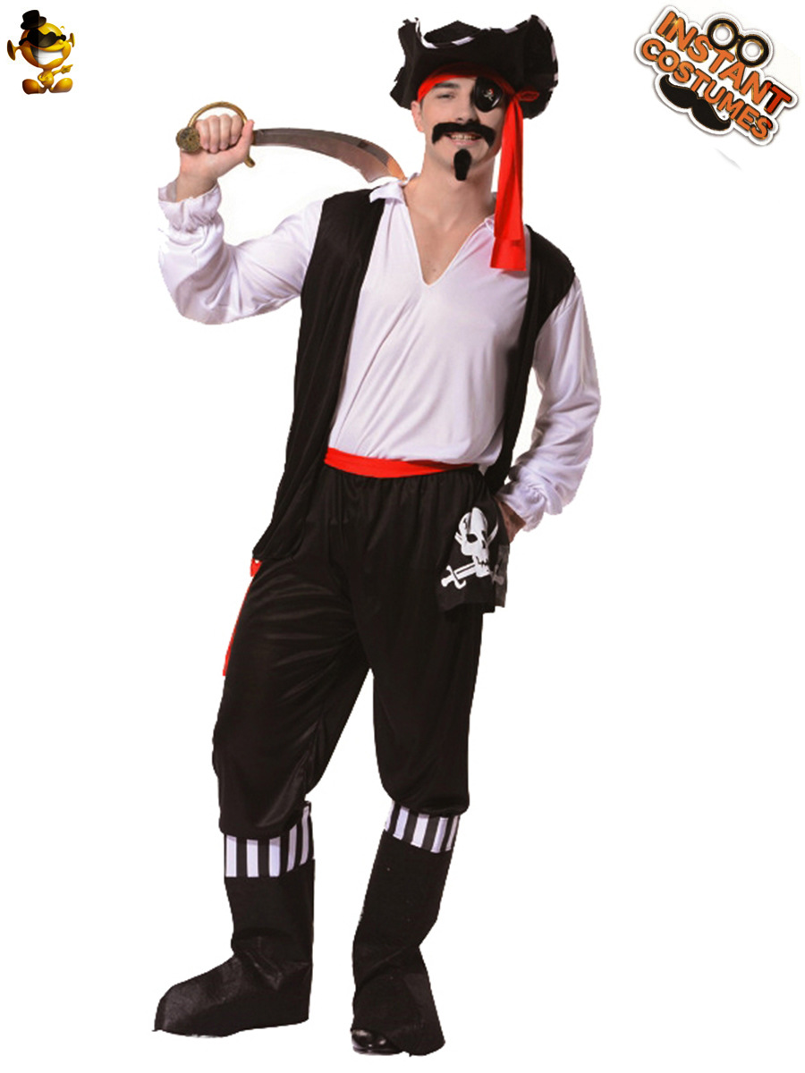 Disfraz de pirata para hombre adulto, ideal para Halloween, disfraces, cosplay, actuaciones escénicas y fiestas de disfraces.