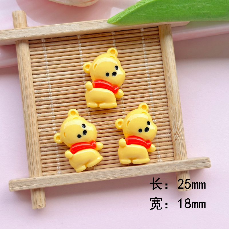 윤기나는 엉덩이 노란곰 25*18mm