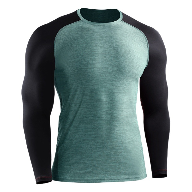 Baloncesto de verano ropa deportiva SLIM-Fit hombres corriendo montañismo músculo fitness camiseta de secado rápido transpirable de manga larga entrenamiento