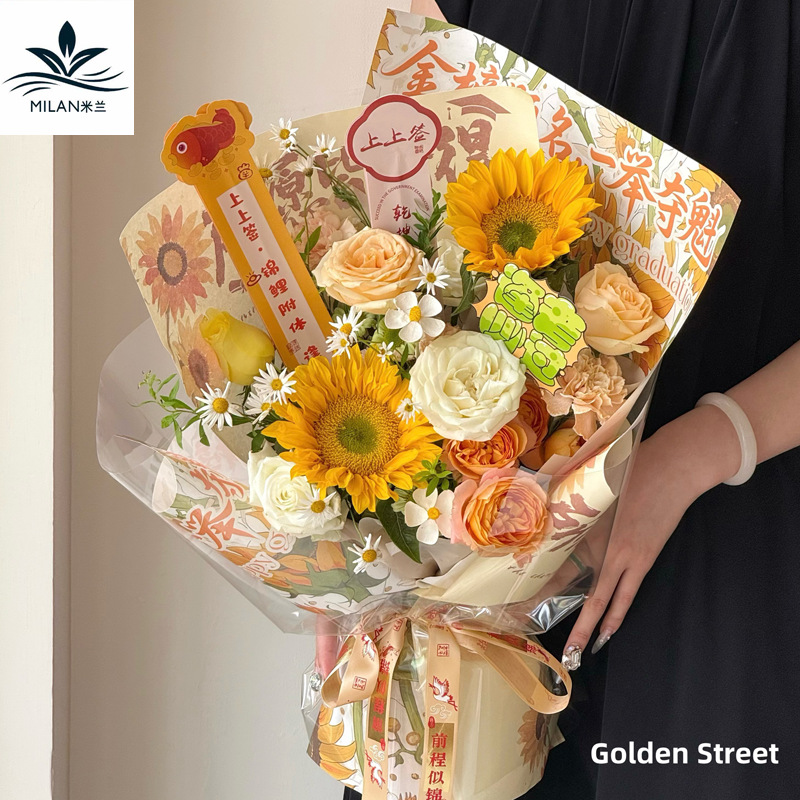 Examen de graduación de la universidad en la tarjeta de insertar buquete de flores en la tarjeta de sorpresa de la tarjeta de insertar tarjetas de felicitación de un golpe ganador tarjeta de felicitación de vacaciones