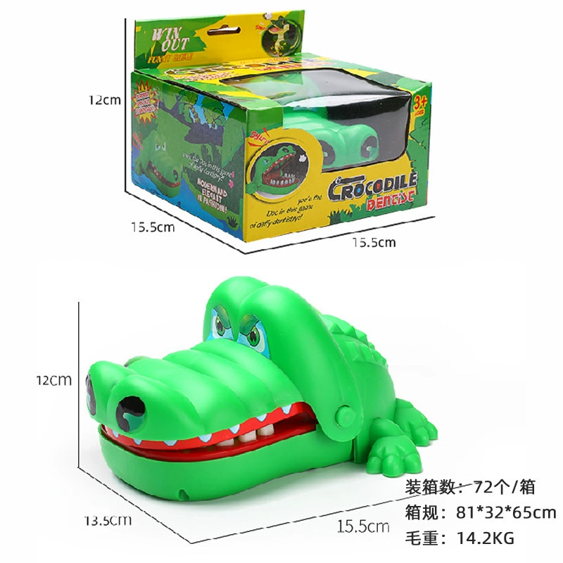 Игра-подкусывающая крокодила игрушка, ABS-пластик, компактная 16×13×10 см, семейная анти-стресс-игра