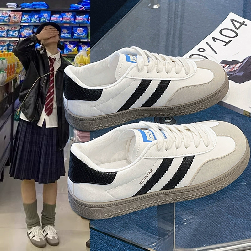 Корейская версия ретро туфель по-немецки осенние маленькие белые туфли