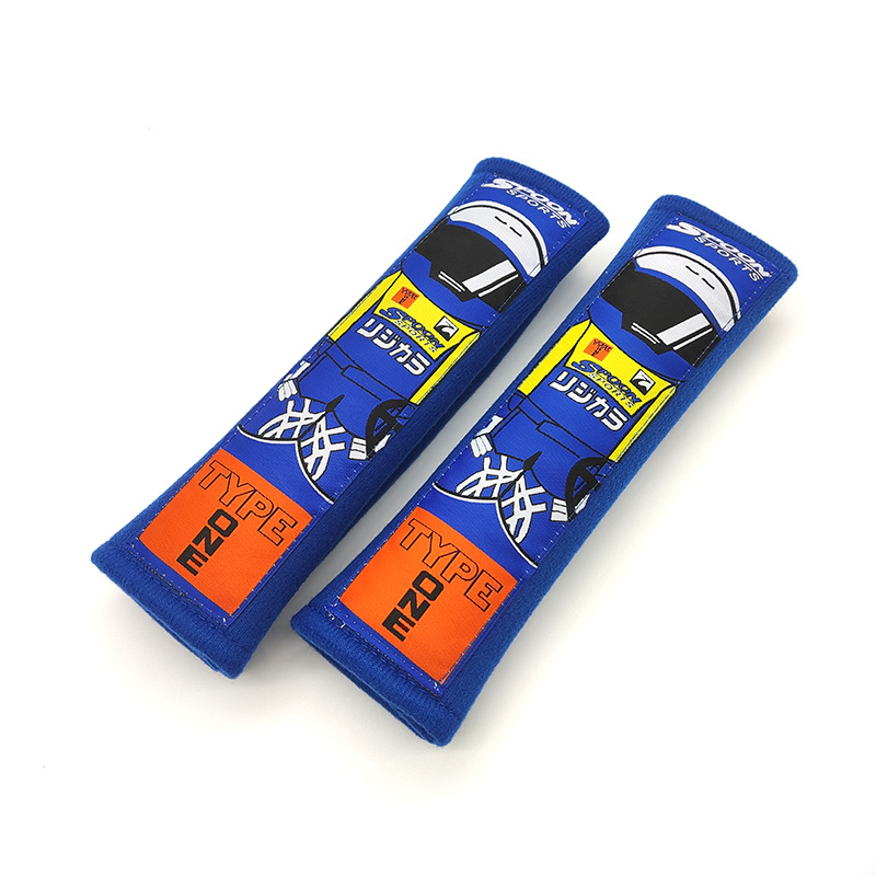 JDM Car Modified — Tengyuan Seat belt shoulder pad - spoon-blue