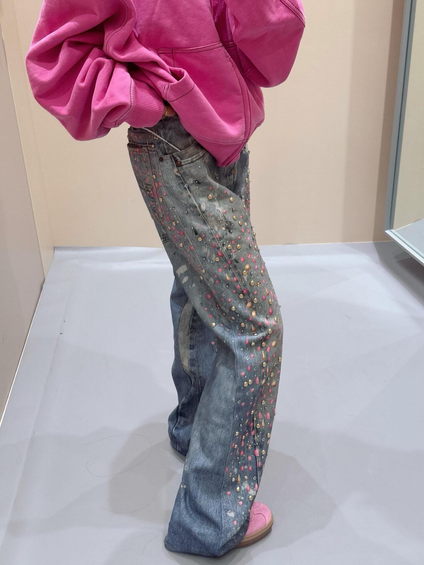 Jeans donna denim gamba larga pantaloni stile oversize moda_voghion.com