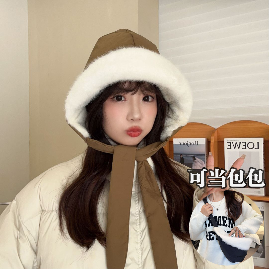 Nuevo Leifeng sombrero de invierno para mujeres con vello grueso a prueba de viento a prueba de frío sombrero de algodón caliente para montar al aire libre sombrero protector de oídos