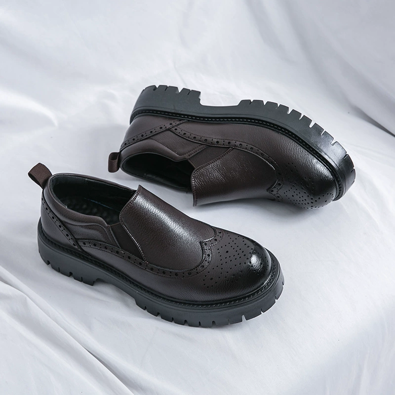 Трансграничные кожаные туфли большого размера для мужчин новый дикий модный английский мужчина один педаль бизнес свадебная обувь белого жениха