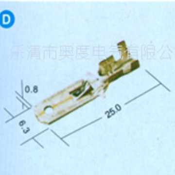 厂家生产DJ611-6.3A DJ611-6.3B 铜镀锡连带接线端子