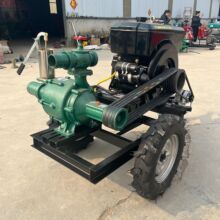 柴油动力三寸高压泵 双叶轮喷灌泵带喷枪浇地 双出口抽水机