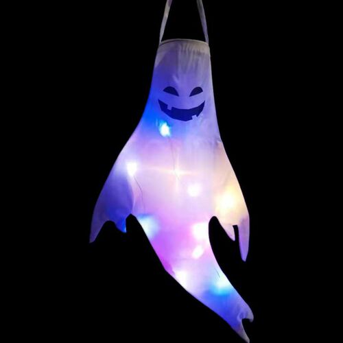 Halloween Hair Dryer Ghost Ghost Festival LED Luminous Ghost Pendant Party Ghost Face Venue Decoration Props