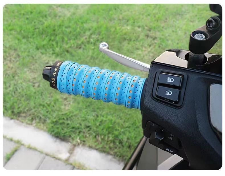 Electric scooter handlebar grips, motorcycle handlebar wraps, anti-slip, sweat-absorbent, breathable, protective handlebar covers, waterproof for cycling