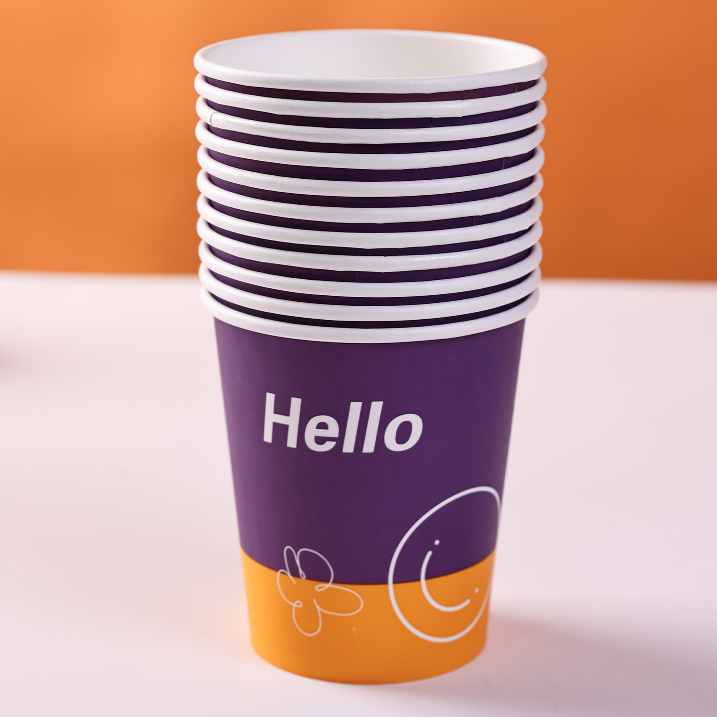 Fabricante mayorista aislamiento térmico anticaldado pulpa de madera nativa taza de papel desechable en el hogar taza de café de doble capa de espesamiento