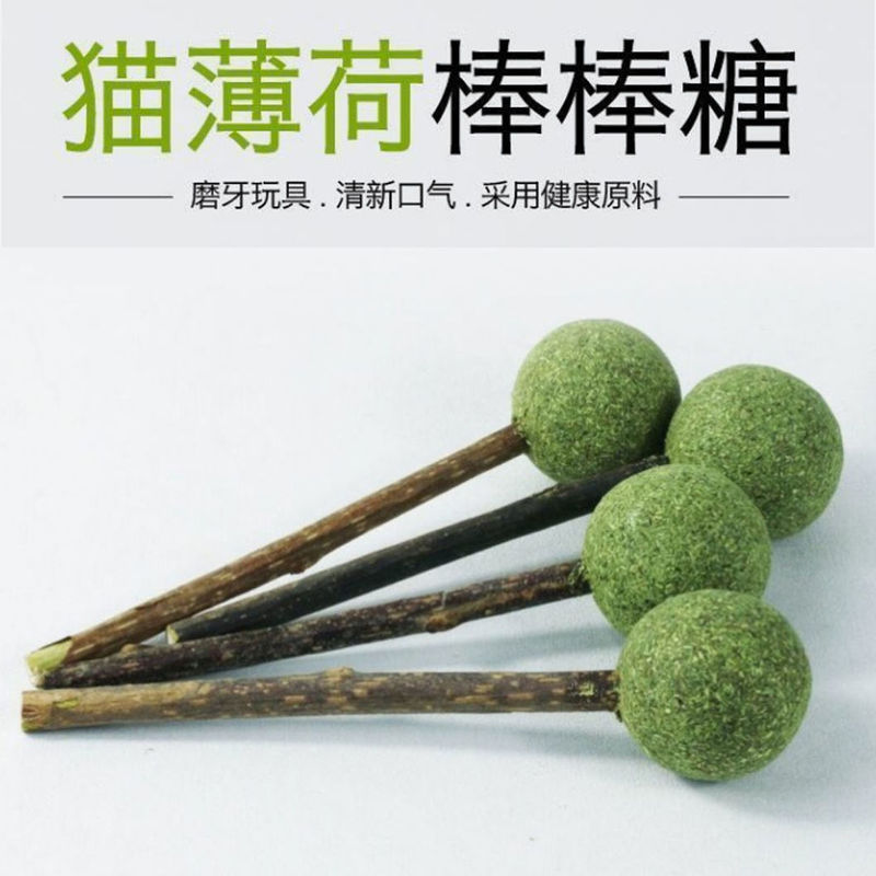 猫薄荷棒棒糖猫玩具去毛球零食薄荷球逗猫棒宠物磨牙洁齿木天蓼|undefined