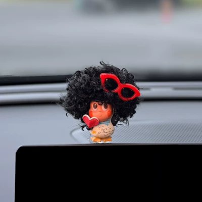Car ornaments – Cute Doll for Girls - afro-albatross
