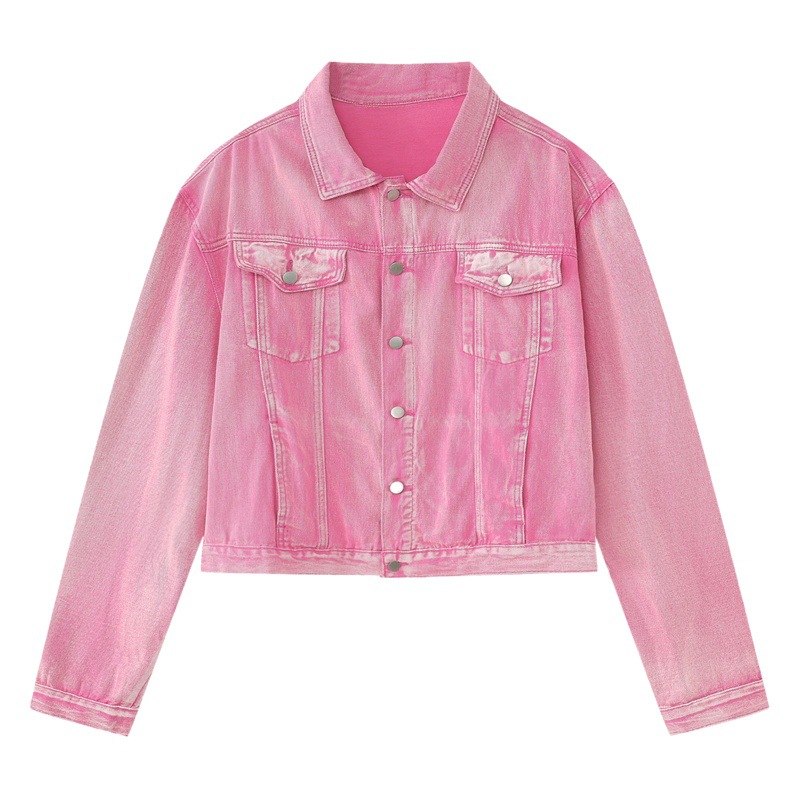 Mtlclothes ropa de Hombre | 2023 nuevo estilo coreano Rosa Denim coat straight jeans casual traje moda