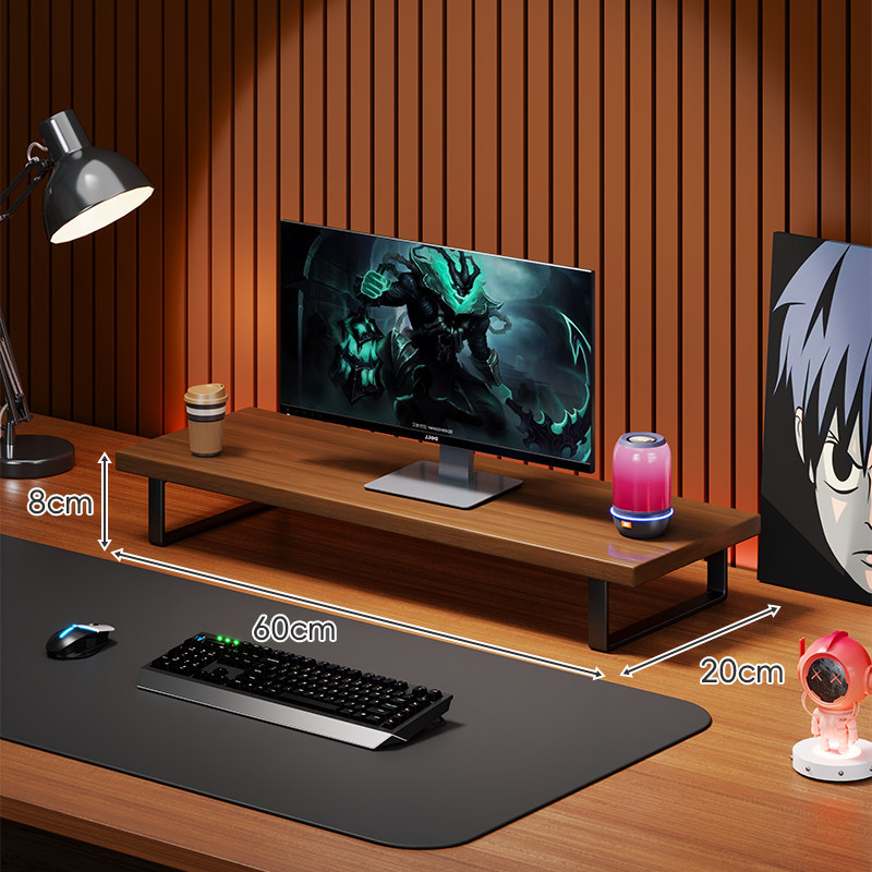 Soporte Elevador para Monitor de Computadora de Madera Organizador para Escritorio