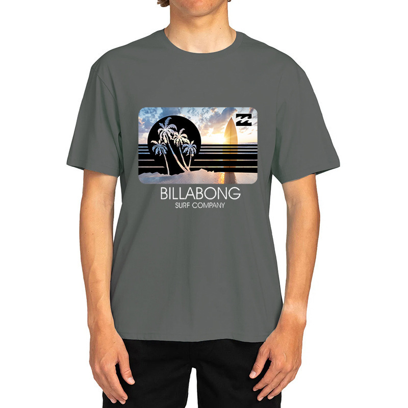 Billabong Men's Summer Trendy Brand Versatile T-Shirt Loose Short-Sleeved Seaside Leisure Vacation Surfing Sports Short-Sleeved Billabong Men's Summer Trendy Brand Versatile T-Shirt Loose Short-Sleeved Seaside Leisure Vacation Surfing Sports Short-Sleeved