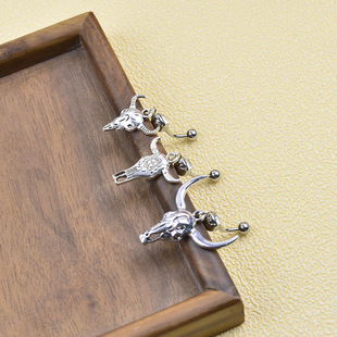 European and American Creative Fashion Retro Metal Animal Cowboy Style Navel Nails Old High-End Multi-Style Jewelry