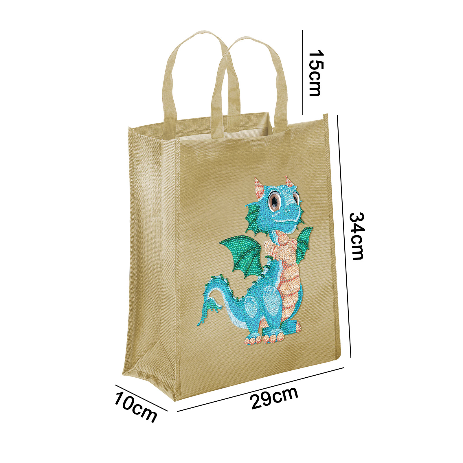 Diamante pintura perimetral DIY pintura caliente bolsa de protección del medio ambiente puntuación de perforación manual bordado cruzado Oxford tela bolsa de mano distribuible