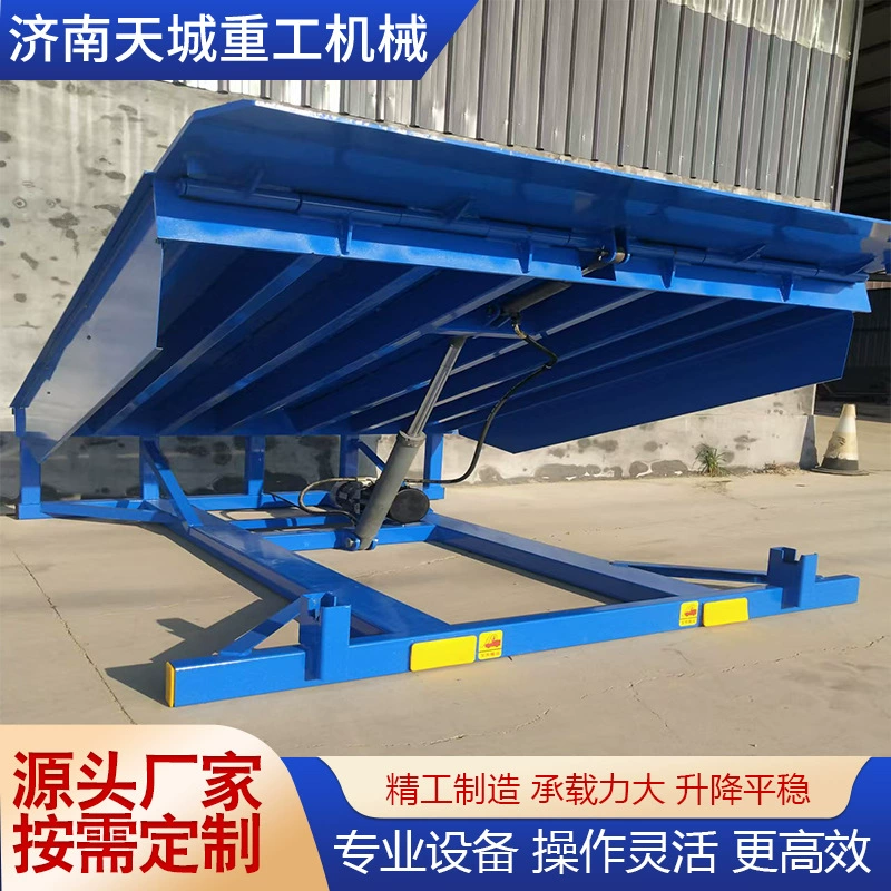 Настраиваемая платформа для разгрузки крупнотоннажных контейнеров с электрогидравлической регулировкой, логистический погрузочный фиксированный мост для контейнеров.