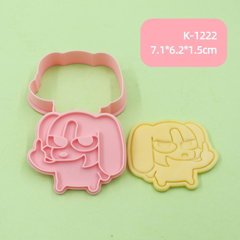 Bige Multi-Building Biscuit Molde Dibujos animados Lindo Animal Siam Lip Home Baking Refer Parche Piedra Plástico Clay image 19