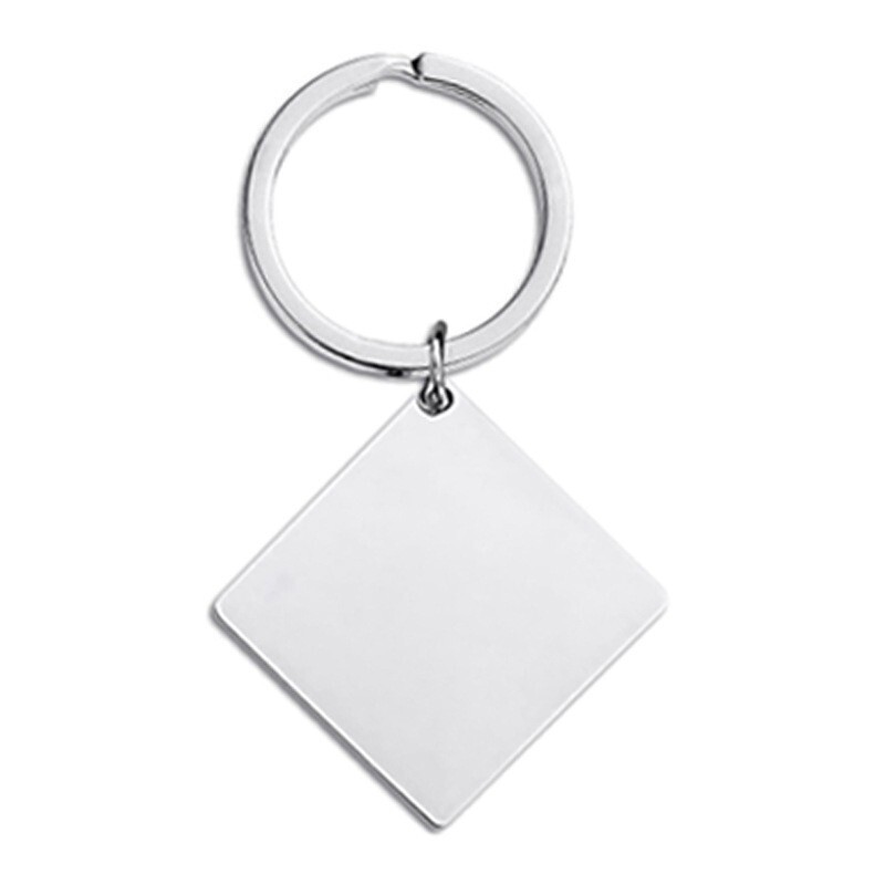 Metal Stainless Steel Keychain Necklace Military Tag Round Tag Square Tag Heart-Shaped Tag Gift from Father to Daughter Custom-Made