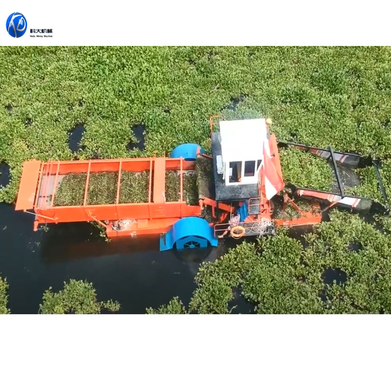 青州科大割草船 机械化水葫芦水浮莲打捞船  大型水草运输船