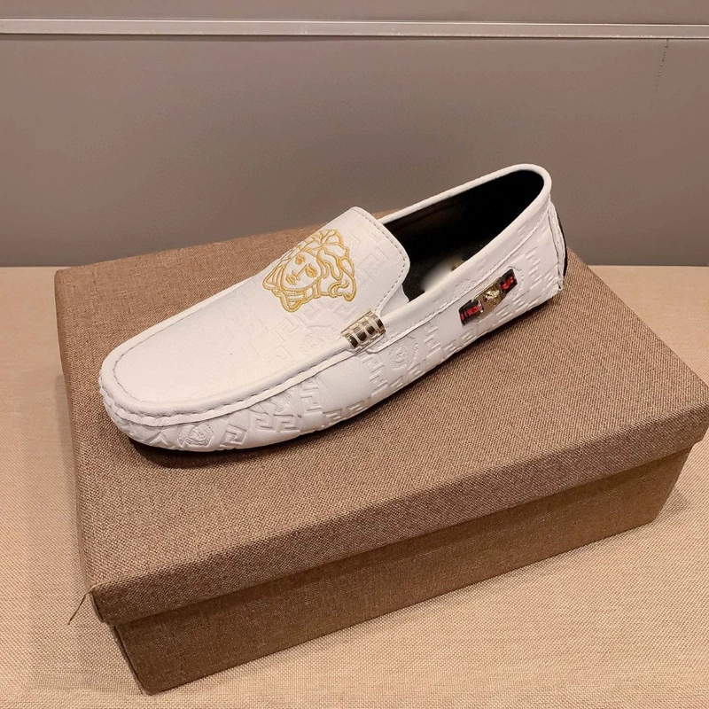 Новые мужские туфли-бобинки из лакированной кожи, дышащие повседневные туфли из натуральной кожи, яркие кожаные лоферы в британском стиле с принтом.