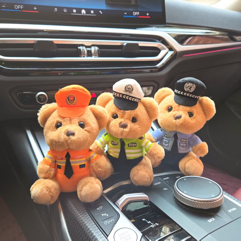 ネット赤交通警官ベアーのぬいぐるみの制服テディベアのプレゼント警官のぬいぐるみのペンダント卸売り|undefined