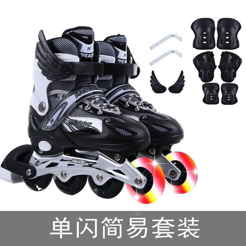 Flashing children's set, roller skates for boys