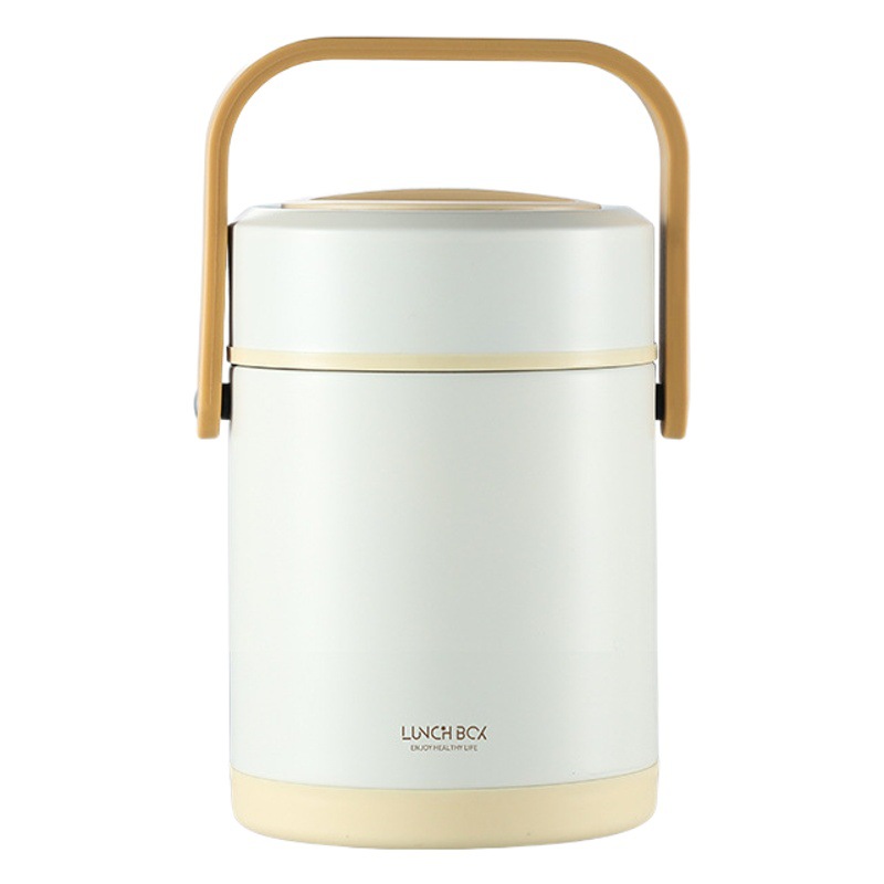 Stainless steel vacuum insulated barrel 304 sealed grid office worker hospital multi-layer inner compartment 12H insulation pot