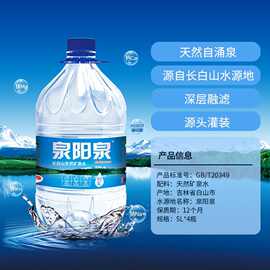 泉阳泉矿泉水600ml*24瓶整箱长白山天然饮用水弱碱性大桶装水包邮