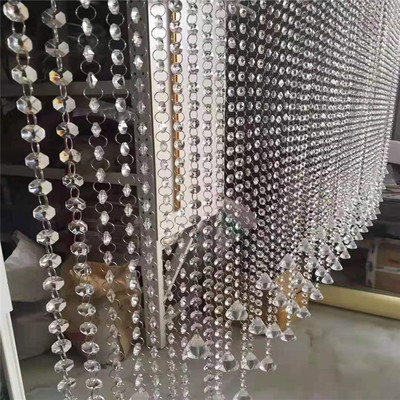 訂做水晶珠簾門簾隔斷　裝飾玄關客廳臥室衛生間水晶挂簾拱形窗簾