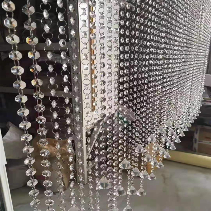 訂做水晶珠簾門簾隔斷 裝飾玄關客廳臥室衛生間水晶挂簾拱形窗簾