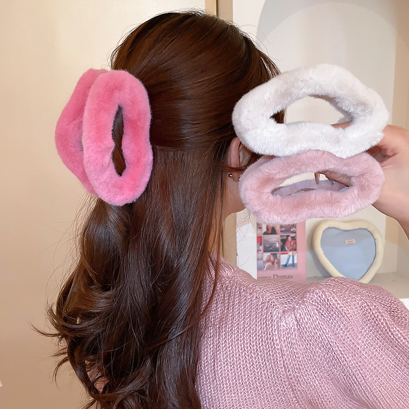 Peluche oversize, forcina per capelli Cloud, volume per capelli, dopamina, dolce ricciolo per capelli, accessorio per capelli con clip a forma di squalo_voghion.com