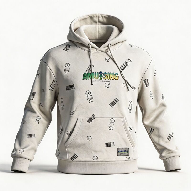 Heavyweight Washed Cotton Hooded Sweatshirt, Unisex, All-Over Dark Pattern, Laser Lettering, Loose Casual Hoodie Heavyweight Washed Cotton Hooded Sweatshirt, Unisex, All-Over Dark Pattern, Laser Lettering, Loose Casual Hoodie