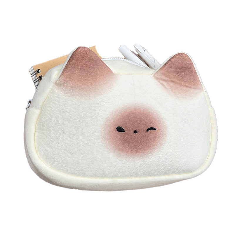 起爆フレンチトースト猫筆袋insかわいい化粧収納バッグ大容量学生鉛筆ケース|undefined