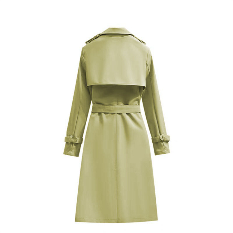 ng2510292 2025 Spring And Autumn New Fashion Women's Korean Style Mid-Length Fashionable Elegant Casual Trench Coat Long Sleeve_ecoleips.com