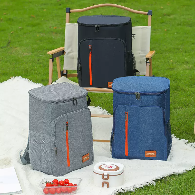 双肩斜跨保温便当包旅行户外手提口红化妆洗漱包手拎野餐饭盒袋