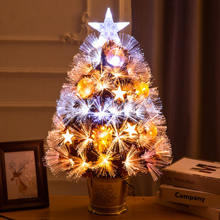 Small Luxury Fiber Optic Christmas Tree 60cm Luminous Christmas Tree Christmas Decorations Home Desktop Ornaments