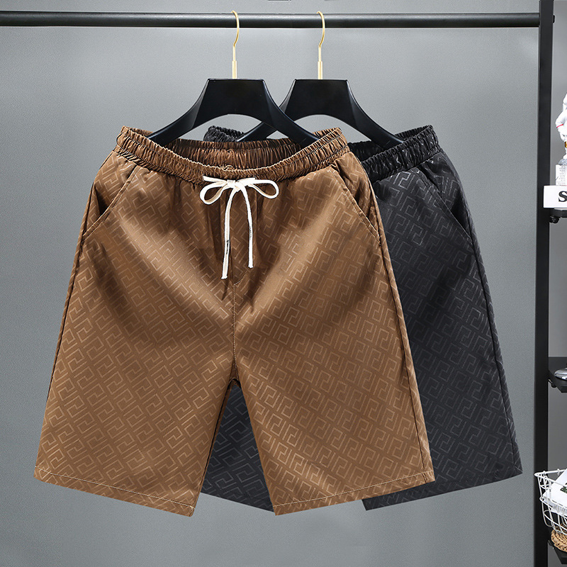 Men's casual summer black quick dry breathable shorts