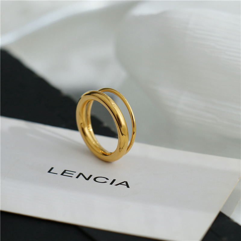 Daily, Date, Shopping Occasion Titanium Steel Material Elegant Retro Streetwear Geometric Titanium Steel Rings