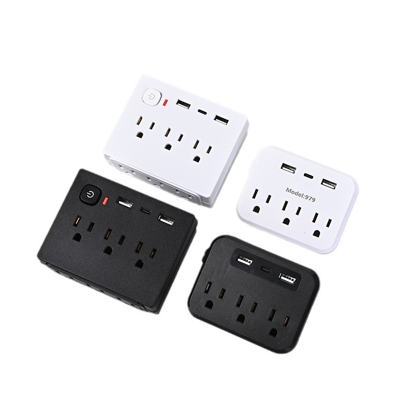 Conversión enchufe TYPE-C dos planos y un redondo estilo americano estándar americano América del Sur estilo chino-americano tierra USB de tres pines