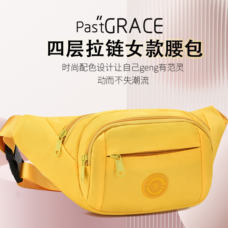 Mobile Phone Waist Bag, Portable Large-Capacity Water-Repellent Women's Cross-Body Chest Bag, Mobile Phone Bag, Outdoor Sports Coin Purse