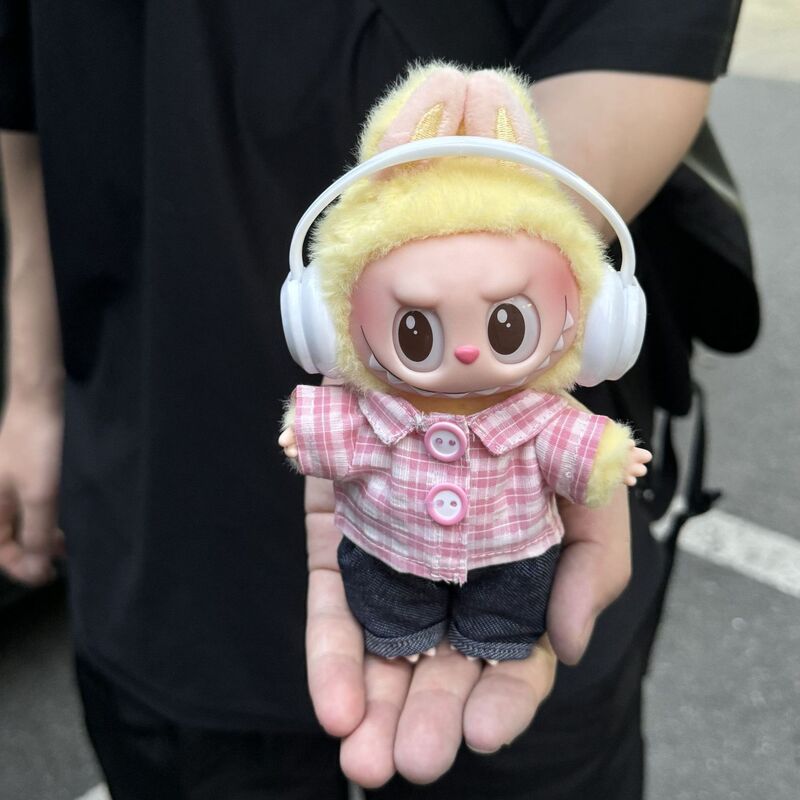 第一世代、第二世代、第三世代ラブブ座りパーティーベビー服バブルマットゴム人形ペンダント17センチラブブ服|undefined