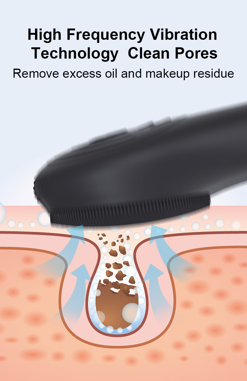 New Temperature Sensing Silicone Facial Cleansing Brush/Cross-Border Hybrid Facial Cleansing Brush