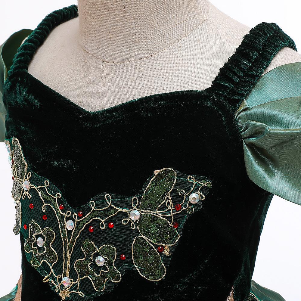 Vestido de princesa Anna y Elsa de Frozen 2 transfronterizo, vestido con tirantes, vestido de un solo hombro, vestido para niños, ropa infantil