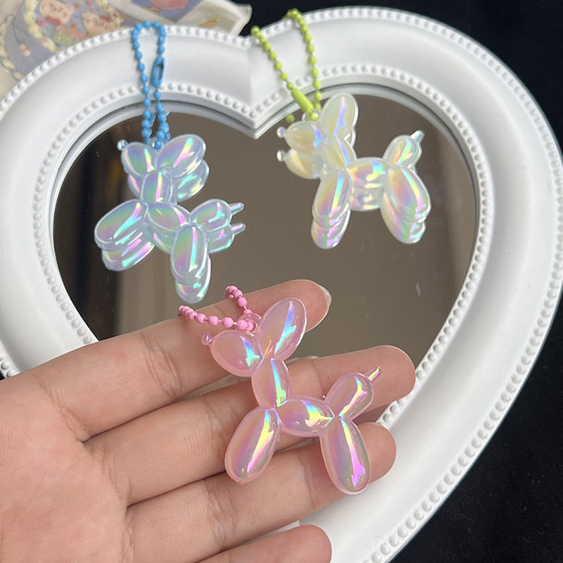 Colorful Laser Balloon Dog Soft Rubber PVC Three-Dimensional