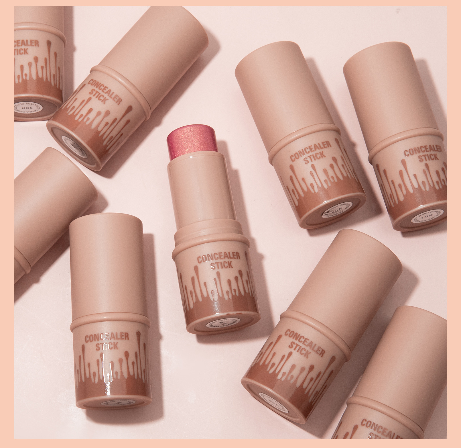 Hellokiss Multi-color Highlighter Blush Makeup Stick Bronzer Three-dimensional Natural Brightening Multi-functional Contouring stick undefined